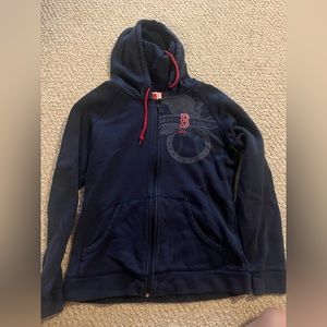 VINTAGE cute Red Sox zip up with hood!